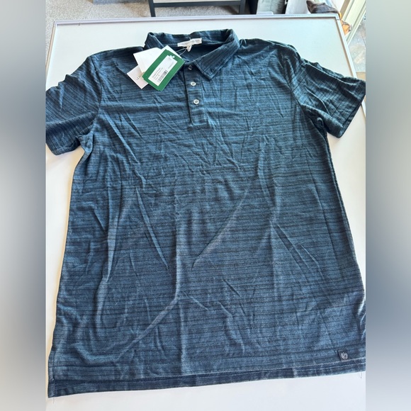 NWT Threads 4 Thought mens Navy striped polo, size medium - Picture 9 of 11
